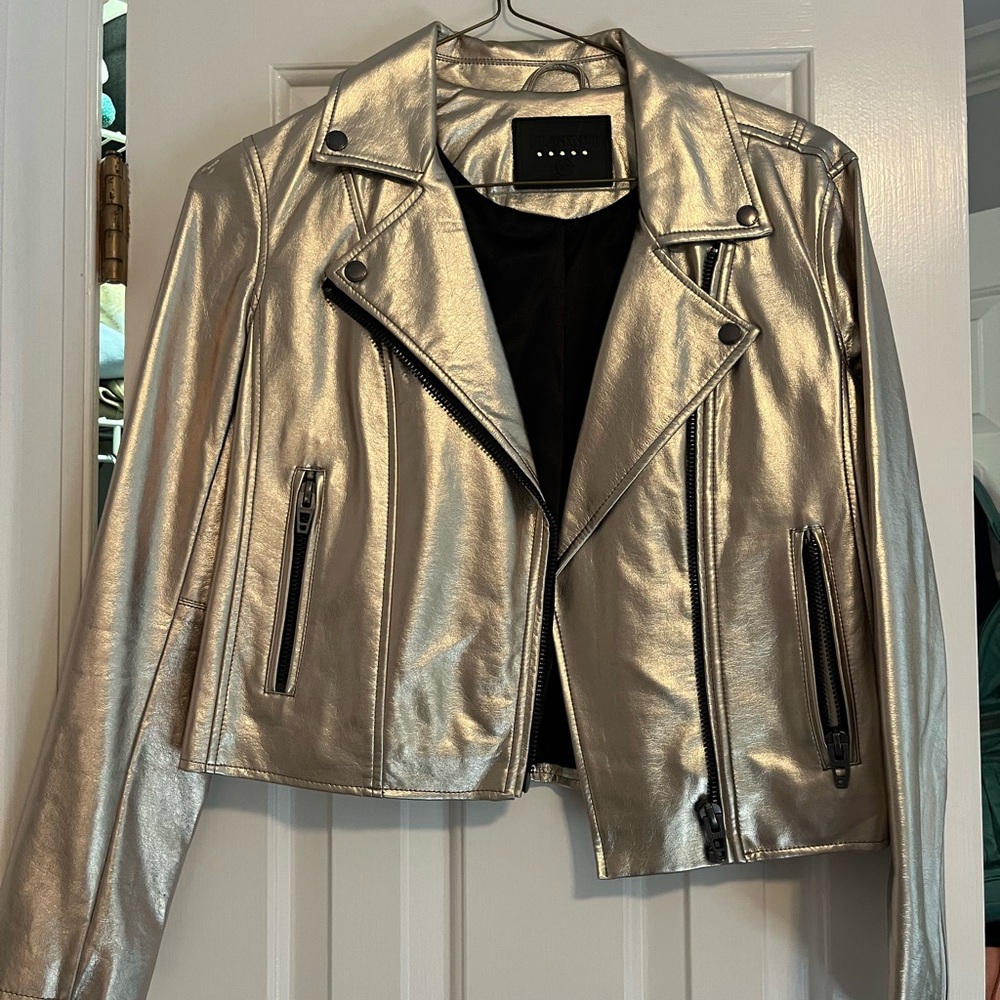 Blank NYC chrome leather jacket